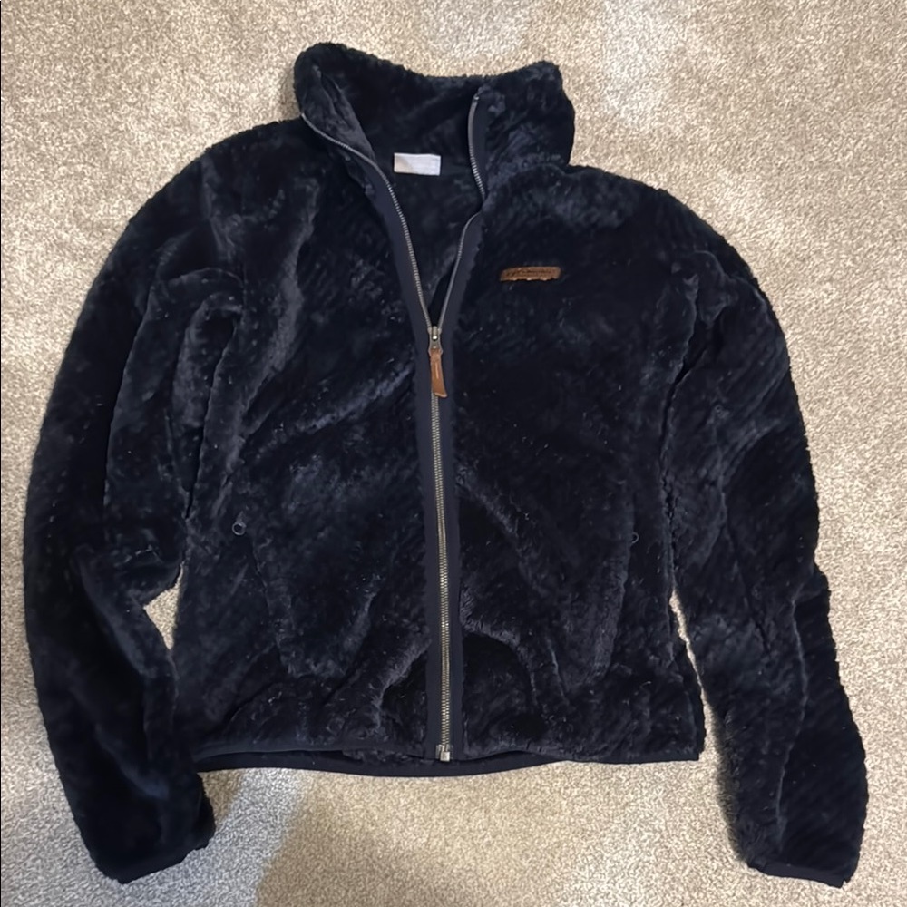 Women’s Columbia Black Fleece Zip-Up Jacket